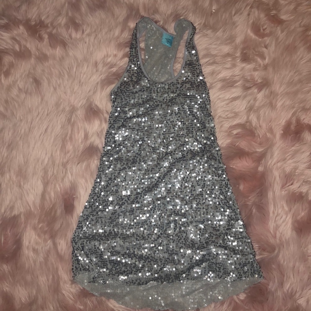 Gray sequin dress